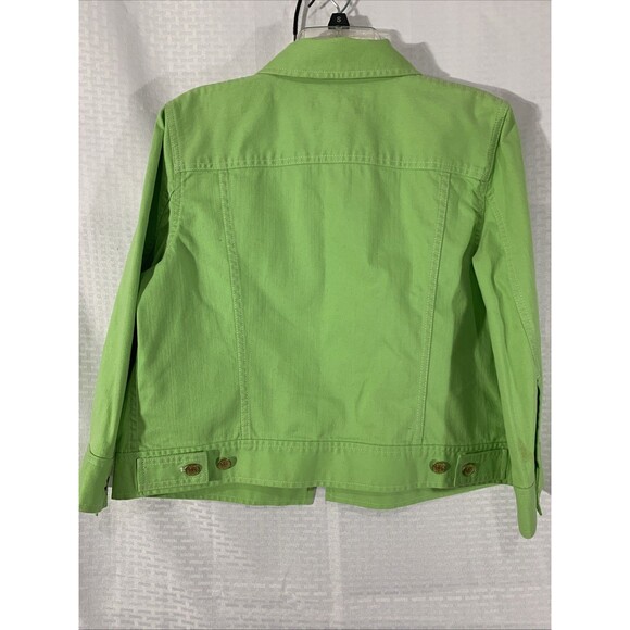 Ralph Lauren Vintage Green Denim Jacket Womens L Polo - Picture 3 of 5
